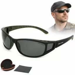 Czarne Polaryzacyjne Okulary Wędkarskie UV400 Solano Fishing FL20048G