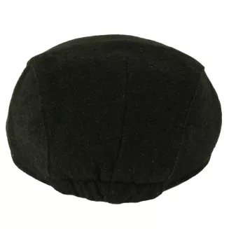 Kaszkiet Męski Brązowy Jodełka z Wełną Ocieplany Klasyczny Flat Cap K323D - 7