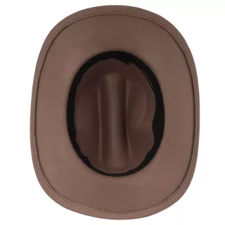 KAPELUSZ KOWBOJSKI TAUPE JASNY BRĄZ + OKULARY PILOTKI ZESTAW UNISEX R260F - 7