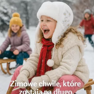 Ecru Ciepła zimowa czapka pilotka dla dziewczynki nieprzemakalna W147D - 5