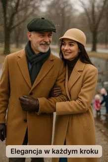 Ocieplany Kaszkiet Męski Peaky Blinders Jodełka Zielono-Granatowa K273D - 9