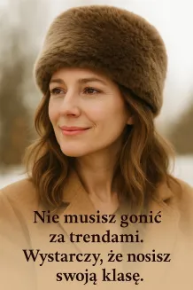 Toczek Damski Zimowy W507F Brązowy  Ciepło i Styl Polar Fashion - 5