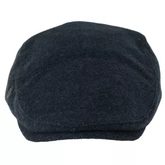 Kaszkiet Męski Granatowy Jodełka z Wełną Ocieplany Klasyczny Flat Cap K323B - 3