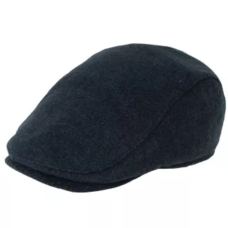 Kaszkiet Męski Granatowy Jodełka z Wełną Ocieplany Klasyczny Flat Cap K323B - 5