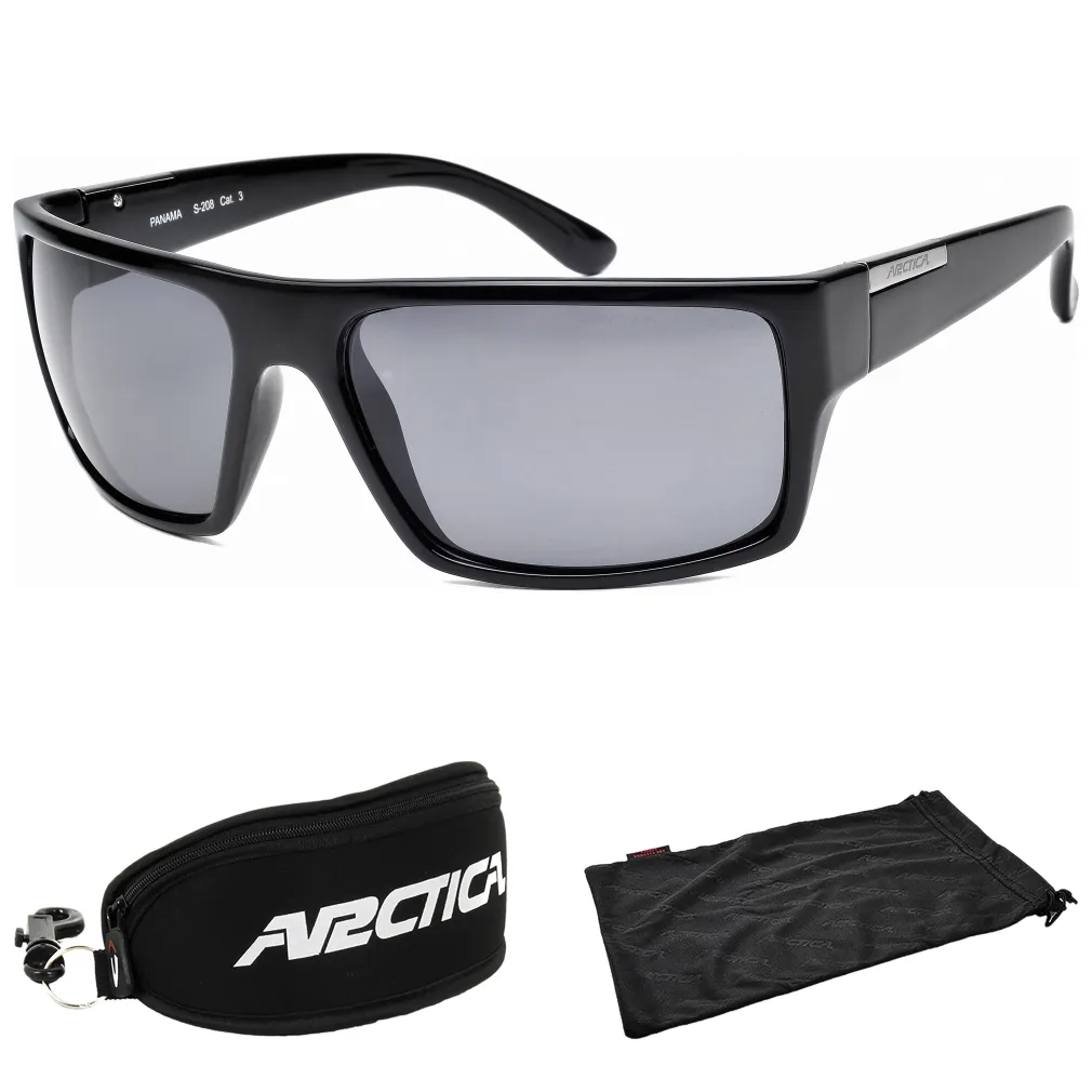 Arctica S208 Czarne PANAMA Okulary Przeciwsłoneczne Gratisy