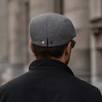 ZESTAW CZAPKA KASZKIET MĘSKI FLAT CAP SZARY + OKULARY POLARYZACYJNE K155AA - 5