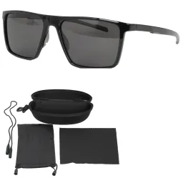 Polar Fashion P8526C3 Męskie Okulary Czarne Błyszczące Polaryzacyjne UV400
