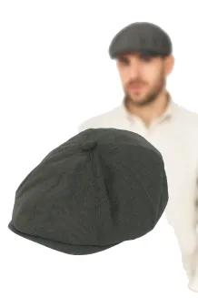 Kaszkiet męski Polar Fashion K268G – Niebiesko-zielony melanż z nutą odwagi - 7
