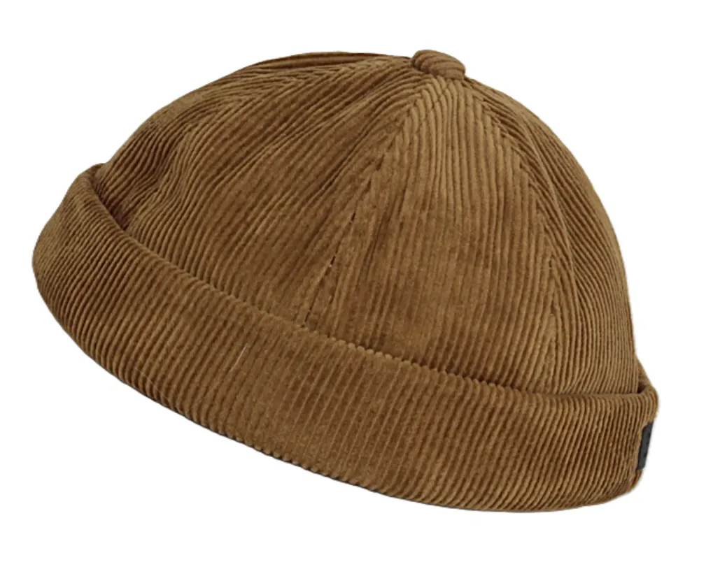 Czapka Dokerka Fisherman K262B – Krótka Leonka Vintage w Kolorze Jasny Brąz