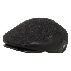 K82A Men'S Flat Cap Insulated With Earmuffs Hat