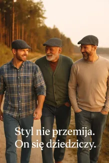 PolarFashion-Zielono-szary kaszkiet męski bawełniany letnia czapka z regulacją-K188B - 5
