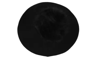 Czarny Beret Damski z Naturalnym Pomponem z Jenota W503H Polar Fashion - 4