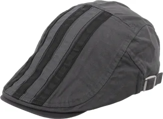 Grafitowy Kaszkiet Męski Bawełniany z Regulacją K176C Polar Fashion - 2