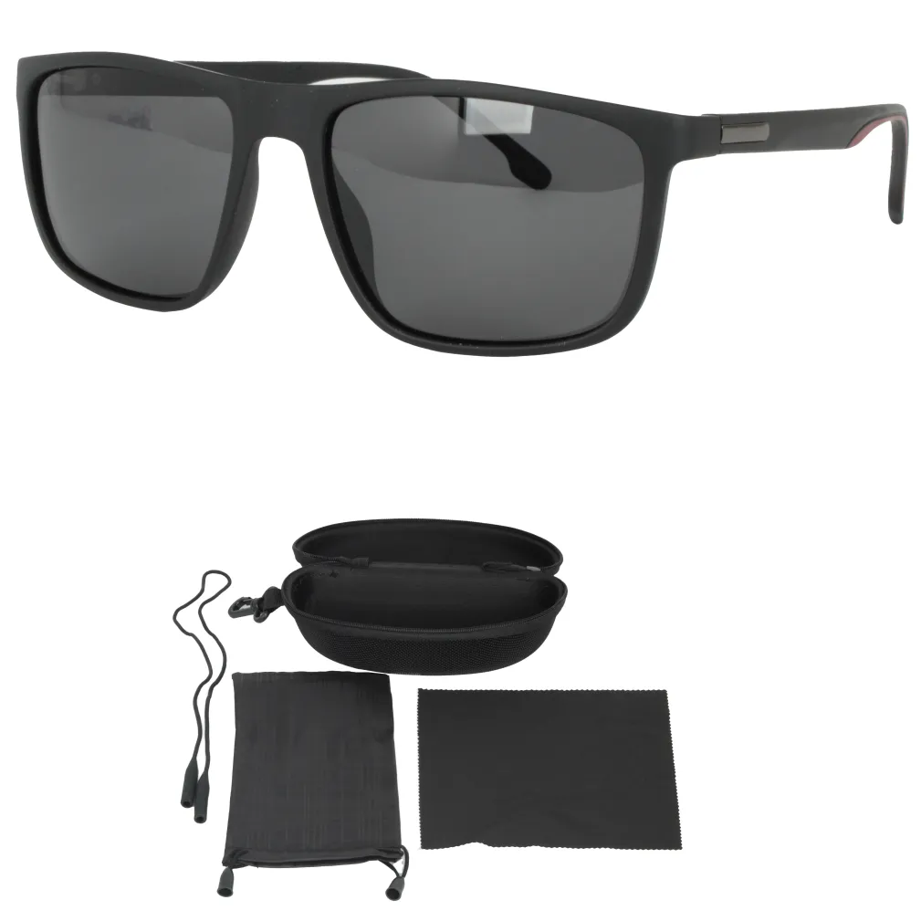 Polar Fashion P8169C1 Męskie Okulary Czarne Matowe Polaryzacyjne UV400