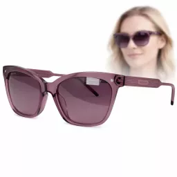 Okulary przeciwsłoneczne damskie Solano SS90217B fioletowe gold acetat