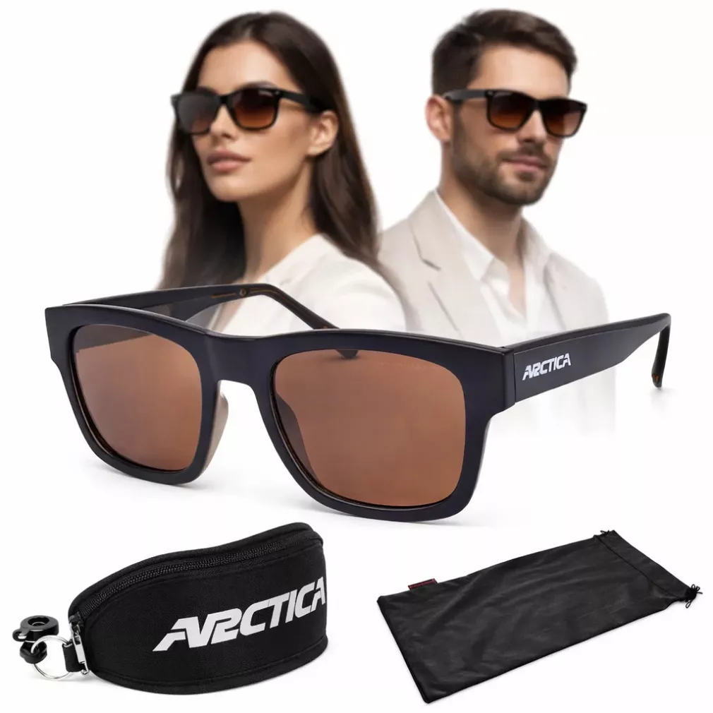 Arctica S363A okulary przeciwsłoneczne polaryzacyjne brązowe unisex