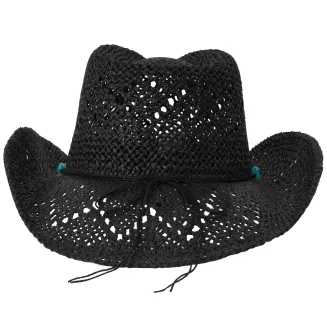 Kapelusz Kowbojski Damski Czarny BOHO + Okulary Typu Pilotki Western R251C - 8