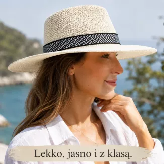 Jasnobeżowy Stylowy Letni Kapelusz Panama – Polar Fashion R231B - 4