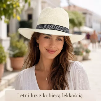 Jasnobeżowy Stylowy Letni Kapelusz Panama – Polar Fashion R231B - 5