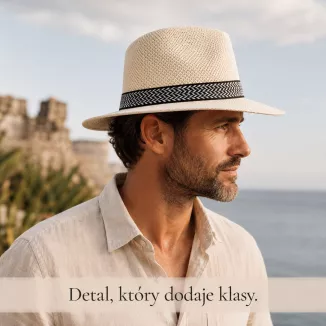 Jasnobeżowy Stylowy Letni Kapelusz Panama – Polar Fashion R231B - 7
