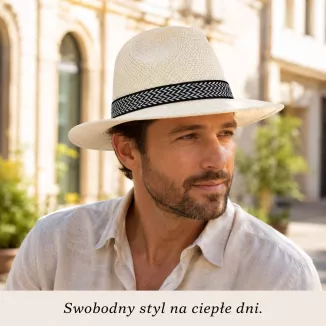 Jasnobeżowy Stylowy Letni Kapelusz Panama – Polar Fashion R231B - 9