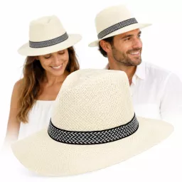 Jasnobeżowy Stylowy Letni Kapelusz Panama – Polar Fashion R231B
