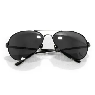 aviator - HIT-D - czarne - kultowe okulary przeciwsłoneczne  - 2