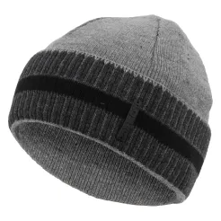 W303A Grey-Dark Grey Fisherman Beanie Men'S Alcatraz Polar Fashion Double Insulated Winter Hat