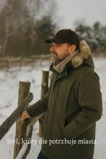 Męska Damska ocieplana Skórzana Bejsbolówka z Regulacją K205J Polar Fashion - 9