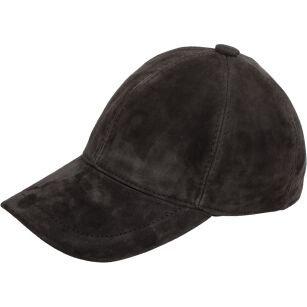 K205J Brązowa Skórzana czapka z daszkiem bejsbolówka