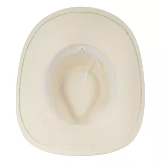 Polar Fashion kapelusz kowbojski Western z pilotkami unisex kremowa biel R259E - 8