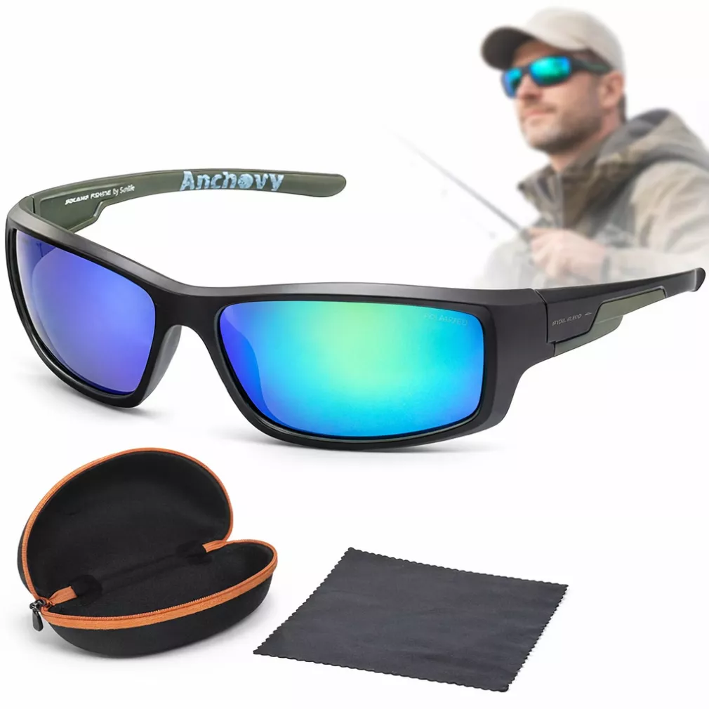 Okulary wędkarskie Solano FL20069C polaryzacyjne Icy Green dla kierowców