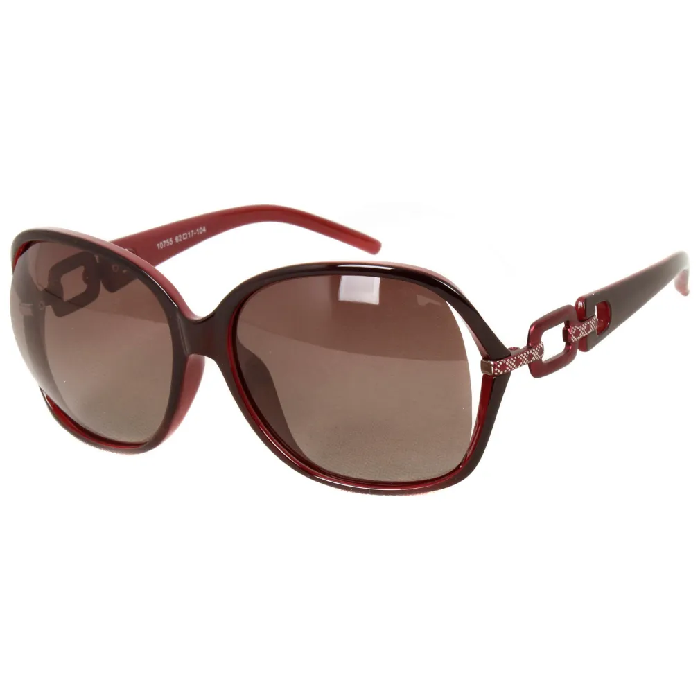 Polar Fashion 10755 C97 Bordowe Okulary przeciwsłoneczne z polaryzacją