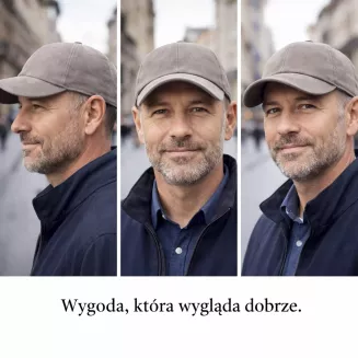 Beżowa skórzana bejsbolówka nubukowa unisex ocieplona K296A Polar Fashion - 9