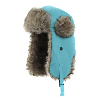 Czapka Pilotka Dziecięca W151E Turkusowa Uszatka Impregnowana Polar Fashion - 2