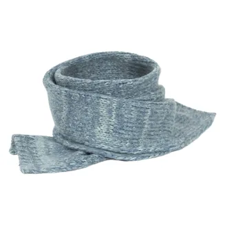 Damski Komplet Zimowy PolarFashion Czapka Niebieska z Pomponem i Szal W475C - 4