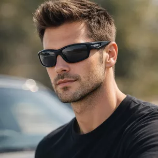 Solano Fishing Czarne Okulary przeciwsłoneczne z polaryzacją FL20067A - 11