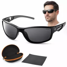 Solano Fishing Czarne Okulary przeciwsłoneczne z polaryzacją FL20067A