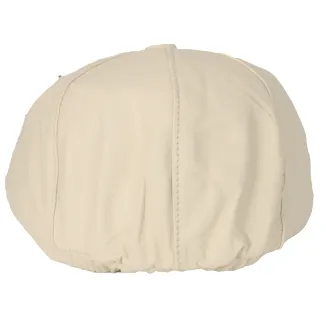 Skórzany kaszkiet unisex K233B – jasno beżowy, ocieplany, stylowy Polar Fashion - 6