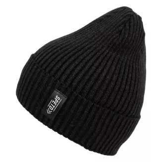 Męska Czapka Zimowa Grafitowa Beanie z Futerkiem Polar Fashion W456B - 2
