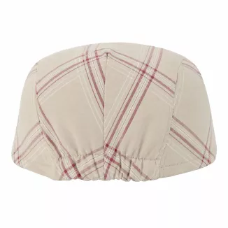 Kaszkiet Męski Bawełniany Beżowy Kratka Letni Czapka Flat Cap Kratę Lato K311D - 6