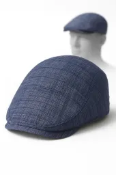 Kaszkiet męski ciemno niebieski K269F – Elegancja dla każdego pokolenia