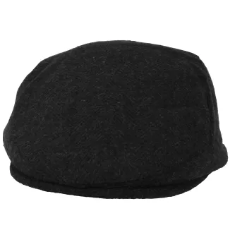 Ocieplany kaszkiet męski czarny w jodełkę K280A Polar Fashion - 3