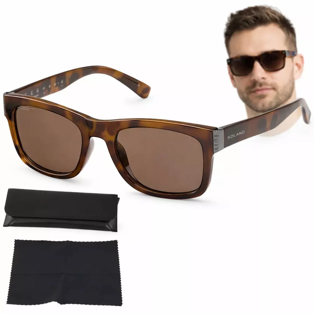 Okulary przeciwsłoneczne Solano SS21101C polaryzacyjne havana dla kierowców