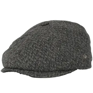 Kaszkiet Męski Polar Fashion K278A Ocieplany Grafit Jodełka Peaky Blinders - 2