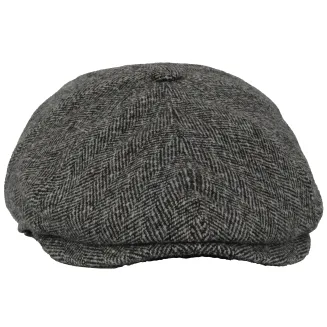 Kaszkiet Męski Polar Fashion K278A Ocieplany Grafit Jodełka Peaky Blinders - 3