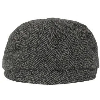 Kaszkiet Męski Polar Fashion K278A Ocieplany Grafit Jodełka Peaky Blinders - 5