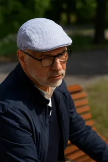 K179C Blue Men'S Cotton Cap - 5
