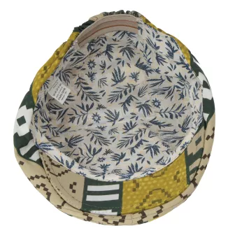 Kaszkiet męski bawełniany flat cap beżowo-zielony wzorzysty 57-59cm K307B Polar Fashion - 7