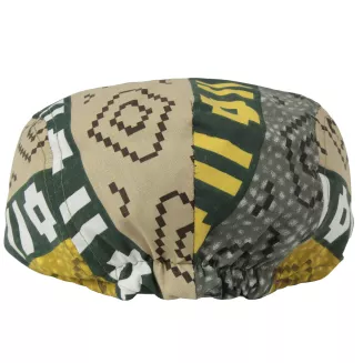 Kaszkiet męski bawełniany flat cap beżowo-zielony wzorzysty 57-59cm K307B Polar Fashion - 6